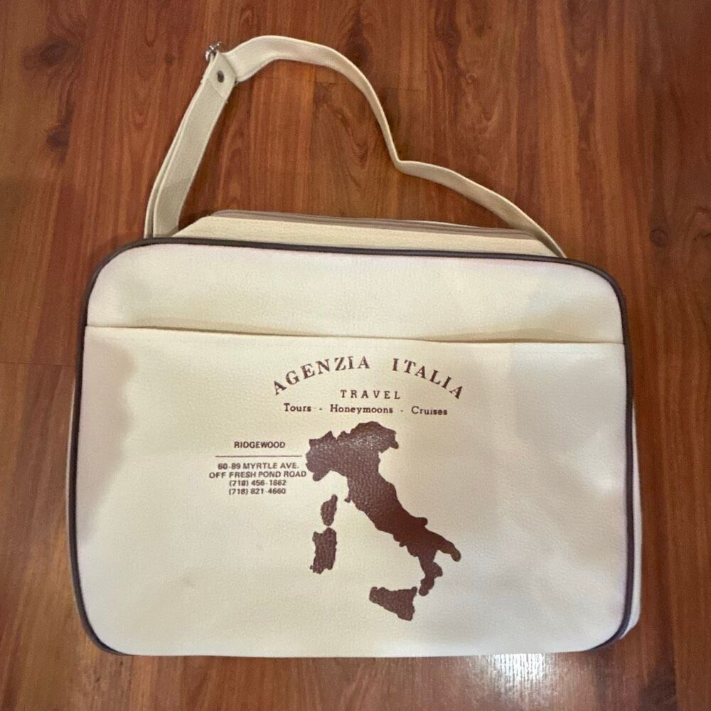 vintage cream color Italian travel bag travel agency agenzia Italia